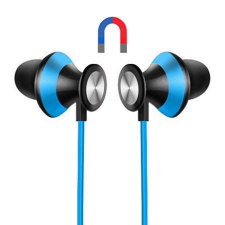 Bluetooth Headphones 2016 Runner X9 Bluetooth 4.0 Wireless Earphones In-Ear Headphones with Mic APT-X Sweatproof Magnet Earbuds for Running Bass Hands Free Noise Cancelling Stereo Music