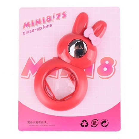 [Fujifilm Instax Mini 7s Mini 8 Selfie Lens] -- CAIUL Rabbit Style Instax Close Up Lens with Self-portrait Mirror For Fujifilm Instax Mini 8 mini 7s Camera and Polaroid 300 (RED)