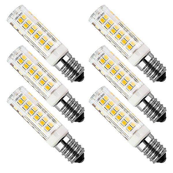 Kakanuo 6 packs E14 LED Bulb 5w 3000K Warm White AC220-230V Non Dimmable 360lumens Small Edison Screw LED 75PCS 2835SMD