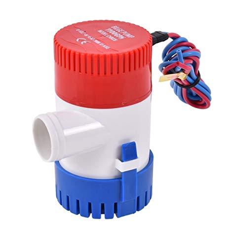 Goplus 12V 1100 GPH Electric Bilge Pump for Boat Marine Plumbing Submersible with 1-1/8" Hose