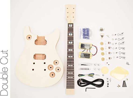 The FretWire DIY Electric Guitar Kit Double Cut Build Your Own Guitar Kit