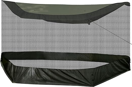 Onewind Tarp Mosquito Net Hammock Screen House Alternative Camping Bugnet for Onewind 11Ft 12Ft Tarp Polyester Mesh with Carabiner Tent Stakes for Camping, Patio, Backyard and Hiking, Backpacking