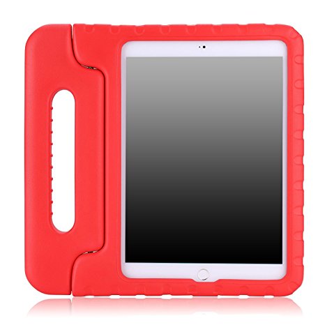 MoKo Case for iPad Air 2 - Kids Shock Proof Convertible Handle Light Weight Super Protective Stand Cover Case for Apple iPad Air 2 9.7" 2014 Released Tablet (Not fit iPad Air 2013 Released), RED