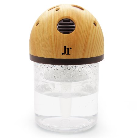 JR USB/ car plug air aroma diffuser Essential Oil Diffuser Air Purifier Deodorant dust catching and cleaning purification machine suitable for bed room/ study room/ office (Wood Grain)