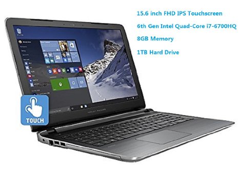 HP Pavilion 156 Flagship Laptop 6th Gen Skylake Intel i7-6700HQ Quad-Core Processor6M Cache up to 35 GHz FHD IPS Touchscreen 8GB DDR3 1TB HDD DVD HDMI 80211AC Windows 10