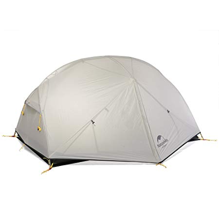 Naturehike Mongar 2 Person Backpacking Tent 4 Season Free-Standing Lightweight Hiking Tent with Tent Fly for Outdoor Activities