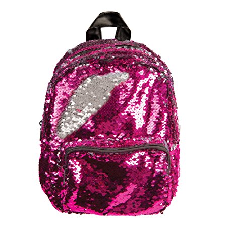 Style.Lab Magic Sequin! Reversible Pink to Silver Mini Backpack, Multicolor