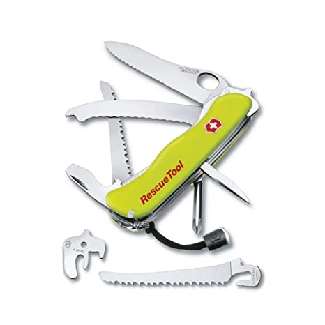 Victorinox Swiss Army Knife - Rescue Tool - 13 Functions DO-IT-Yourself Champion, Multitool Survival Gadge, Yellow -111 mm