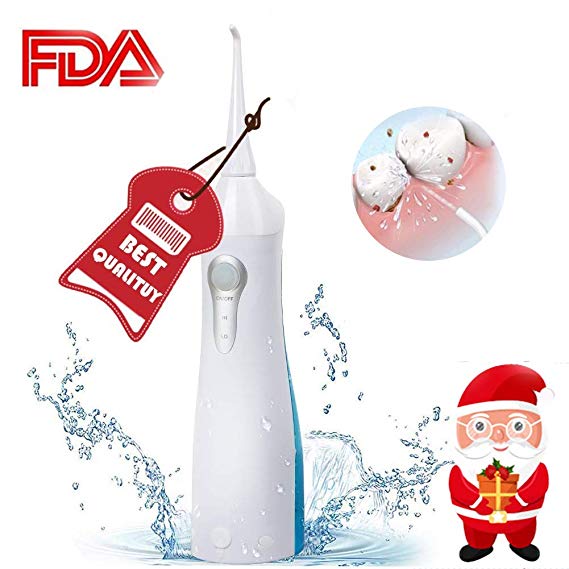 Portable Dental Water Flosser -Professional Cordless Oral Irrigator IPX7 Waterproof USB Rechargeable and Teeth Whitening for Home and Travel