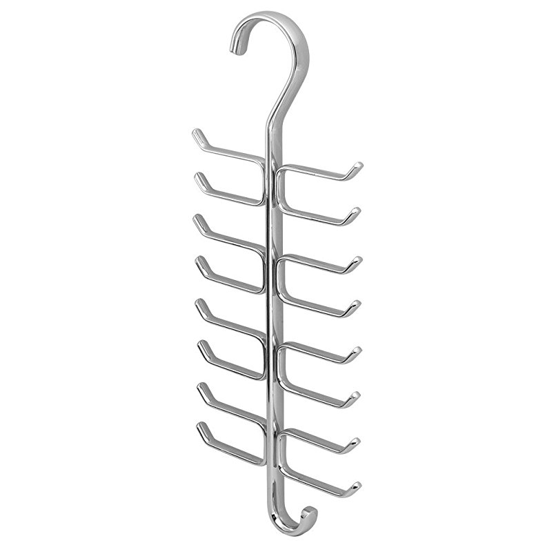 InterDesign Axis Vertical Closet Organizer Rack for Ties, Belts - Chrome