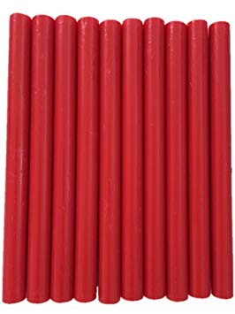 XICHEN®10PCS Vintage sealing Glue Gun Sealing Wax Wax sticks Wax seal supplies a variety of colors (Red)