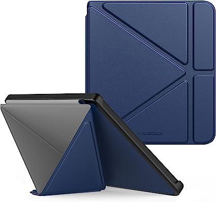 MoKo Case for Kobo Libra 2 E-Reader 7 inch 2021 Released, Origami Shell Cover Case with Multi-Angle Stand Magnetic PC Back Cover, Indigo