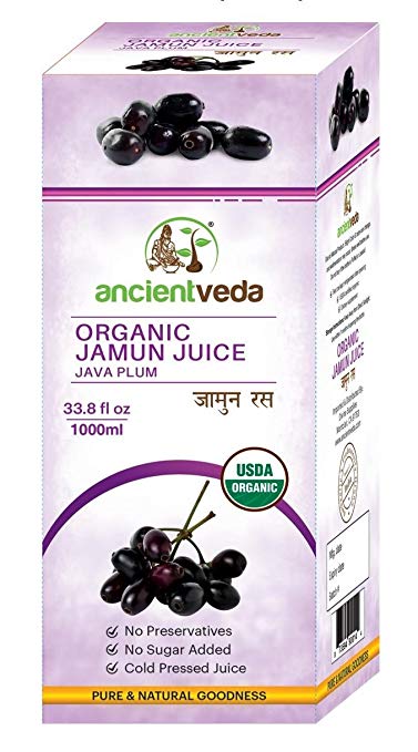Organic Jamun Juice(Java Plum Juice) USDA Certified Organic 1000ml - Ancient Veda