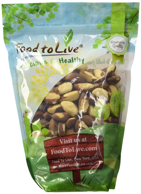 Food To Live ® Brazil Nuts (Whole, Shelled, Raw, Unsalted, Natural) (2 Pounds)