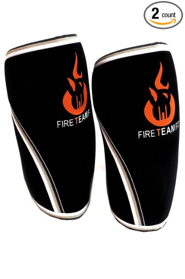 Knee Sleeve 7mm, Compression Support for Weight Lifting, By Fire Team Fit
