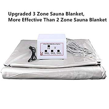 INLOVEARTS Digital Far-Infrared (FIR) Heat Sauna Blanket with 3 Zone Controller,Sauna Skin spa