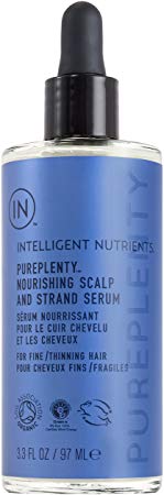 Intelligent Nutrients PurePlenty Nourishing Scalp and Strand Serum - DHT Blocker for Women & Men, Hair Serum with Plant Stem Cells That Promotes Fuller & Stronger Hair (3.3 oz)