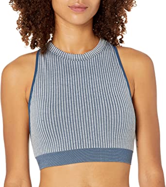 Amazon Brand - Mae Women's Seamless Hi Neck Open Back Bralette