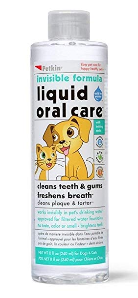 Petkin invisible formula Liquid Oral Care Teeth, Dental Gums Fresh Brath Dogs and Cats