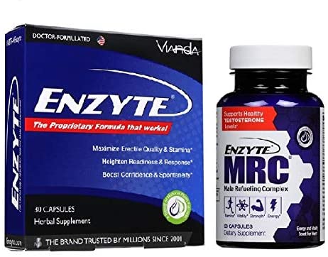 Enzyte® & Enzyte MRC® Men's Wellness Combo with Asian Ginseng, Ginkgo Biloba, Grape Seed Extract, Horny Goat Weed, Fenugreek, Rhodiola, Vitamin D3-1 Month Supply Each (1)