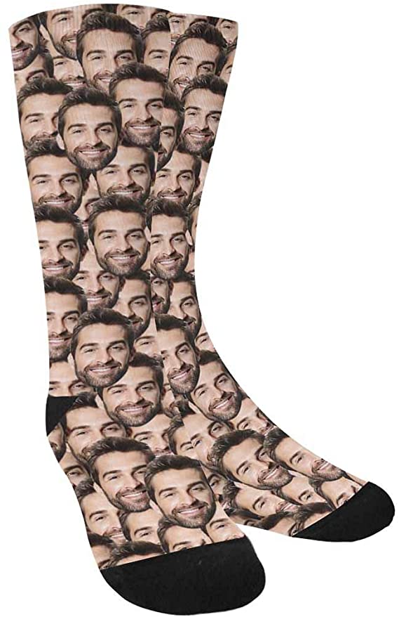 Custom Face Socks Multiple Faces, Your Photo on Socks for Men Women Dad Father's Day