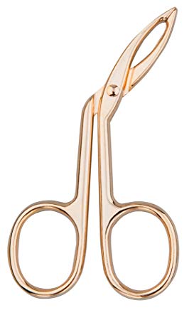 Titania Germany Gold Plated Scissors Tweezers - Straight Tip Hairgripping Eyebrow & Ingrown Hair Remover For Easy & Clean Plucking - Best For Shaping Eyebrows & Daily Beauty Needs