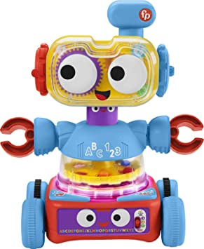 Fisher-Price 4-in-1 Ultimate Learning Bot, Electronic Activity Toy with Lights, Music and Educational Content for Infants and Kids 6 Months to 5 Years