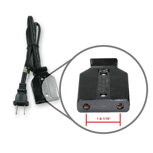 Power cord, 3', 1-1/16' spacing, fits roaster ovens.