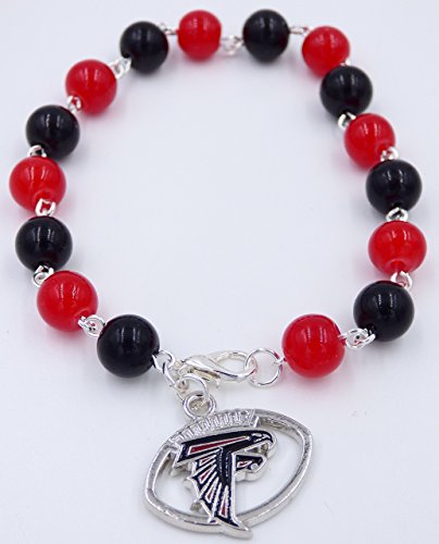Handmade NFL Atlanta Falcons Charm Bracelet or Anklet - Sizes 6" to 10"