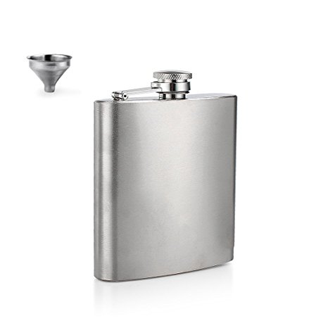 Menghao 6oz Stainless Steel flasks - Pocket sliver Hip Flask with Free Funnel