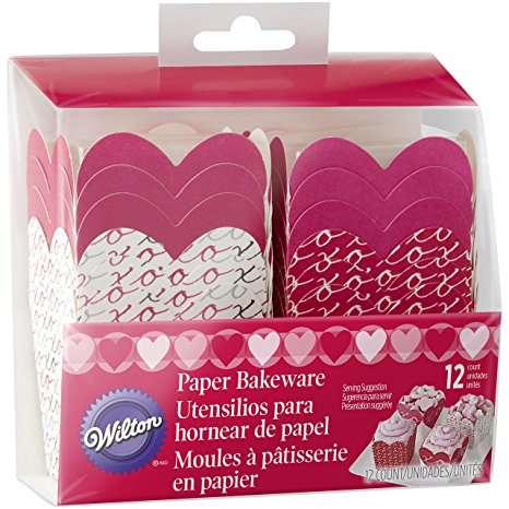 Wilton 415-5521 Valentine Square Baking Cups