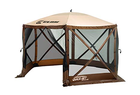 Quick Set Escape Canopies, X-Large 150 x 150-Inch Portable Popup Gazebo Tent 6-8 Person, Brown