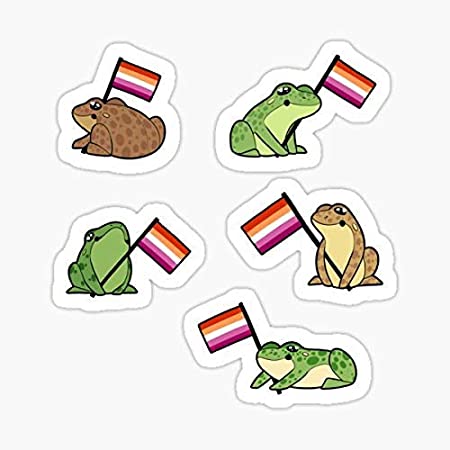 Lesbian Frog Pride Sticker Decal Printed Graphics Sticker Decal Printed Graphic