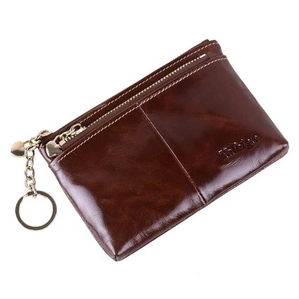 YaFeiGe Womens Genuine Leather Mini Wallet Change purse Key Ring
