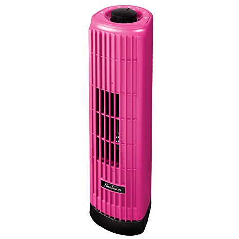 Sunbeam Cool Me 14-Inch Mini Tower Fan, Pink