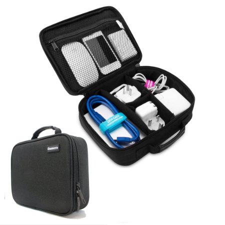 Damero Black Portable Electronic Accessories Travel Organizer Case/hard Drive Bag/cosmetic Bag