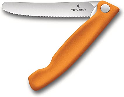 Victorinox Swiss Classic Paring Knife, Wavy Edge Orange 4.3 in