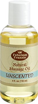 Massage Oil Unscented 4oz 100% Natural made with Safflower, Grapeseed, Sweet Almond, Sunflower Oils