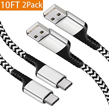 Google Pixel 2 Charging Cable,[10FT 2Pack]Extra Long USB Type C Cable,Durable Braided USB C to USB A Charger,Fast Charging C Cord for Pixel XL,Samsung Galaxy S9/S8/S8 ,Note 8,LG V30/V20/G6/G5,HTC U11