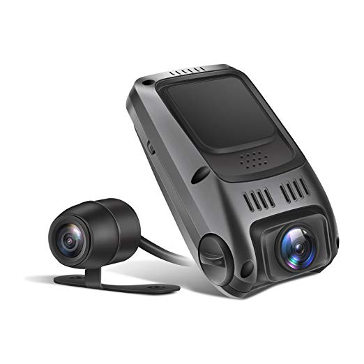 TryAce T7P Dual Dash Cam Full HD1080P 170 Degree Wide Angle Dashboard Camera Recorder with G-Sensor,WDR,Loop Recording,Super Night Vision Front and Rear Car Dash Camera