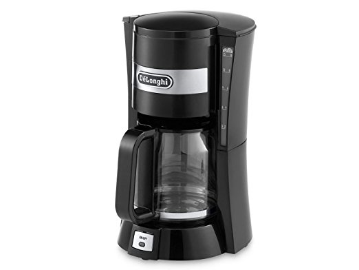 Delonghi ICM15210 1.3 Litre 900 Watts Filter Coffee Maker 10-15 Cup Capacity, Black