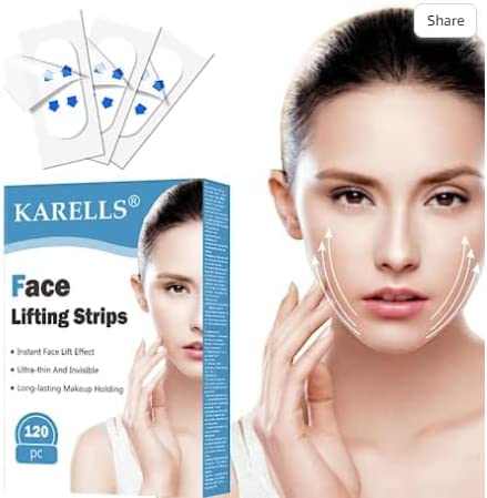 Face Lift Tape,120PCS Face Tape Lifting Invisible,Eyid Lift Strips, Vline Face Lifting,Face Lifting Tape, Lift Sticker,Face Uplift, Make-up Face Lift Band for Double Chin & Wrinkles