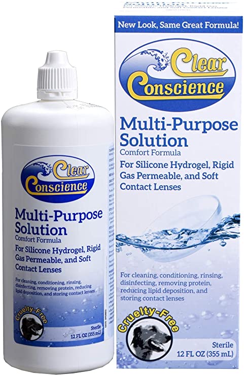Clear Conscience, Contact Lens Solution Travel, 3 Fl Oz, 2 Pack