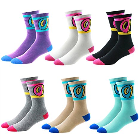 Sherry007 Unisex Donuts Cotton Long Socks Fashion Hiphop Skateboard Sport Crew High Socks