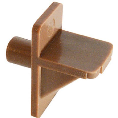 Slide-Co 241945 Shelf Support Peg, 1/4-Inch, Brown Plastic,(Pack of 12)
