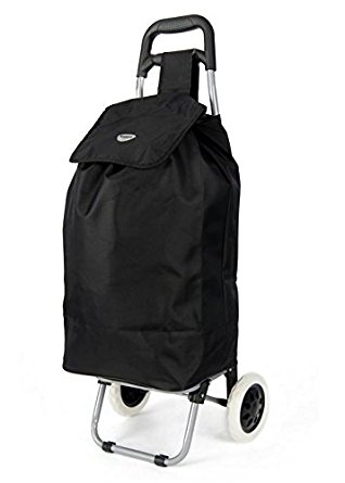 Hoppa 23" Lightweight Wheeled Shopping Trolley, Hard Wearing & Light Weight Polyester Rolling Push Trolley, 47L, 3 Year Guarantee