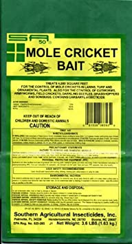 Southern Ag mole cricket bait 5 percent Carbaryl 3.6 pound bag