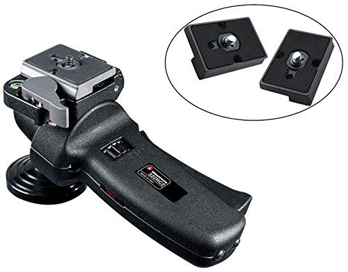 Manfrotto 322RC2 Grip Action Joystick Head with Two Replacement Quick Release Plates for the RC2 Rapid Connect Adapter