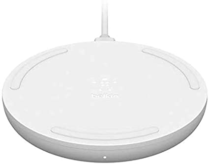 Belkin BoostCharge Wireless Charging Stand 10W (Qi-Certified Fast Wireless Charger for iPhone, Samsung, Google, more), White