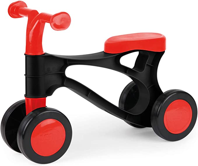 Lena 07161 My First, red and Black, sit Steel axles, Learning Balance and to Train Walking, Scooter for Toddlers from 18 Months